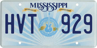MS license plate HVT929