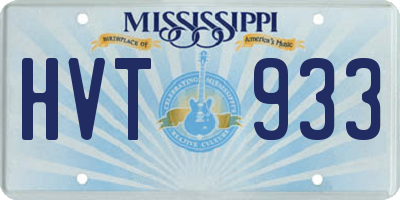 MS license plate HVT933