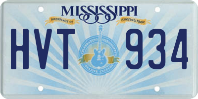 MS license plate HVT934