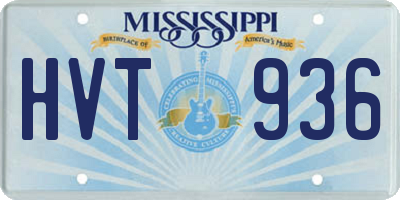 MS license plate HVT936