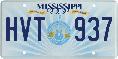 MS license plate HVT937