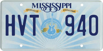 MS license plate HVT940