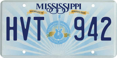 MS license plate HVT942