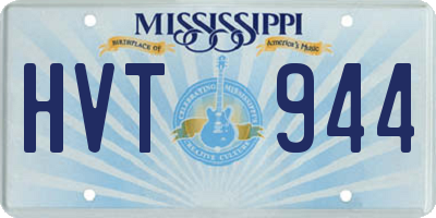 MS license plate HVT944