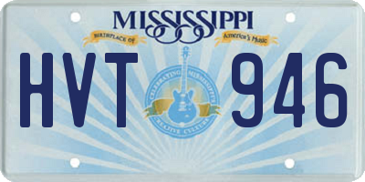 MS license plate HVT946