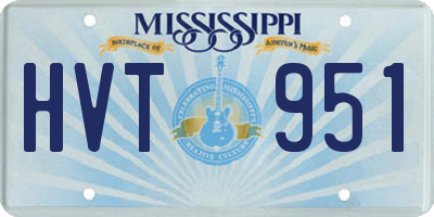 MS license plate HVT951