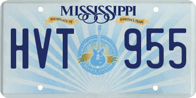 MS license plate HVT955