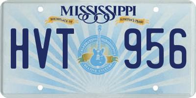 MS license plate HVT956