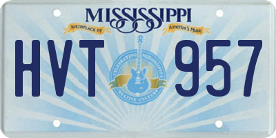MS license plate HVT957