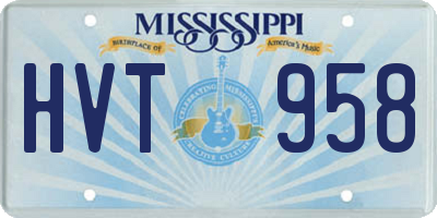 MS license plate HVT958