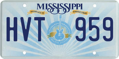 MS license plate HVT959