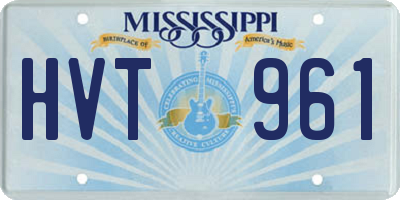 MS license plate HVT961