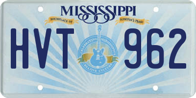 MS license plate HVT962