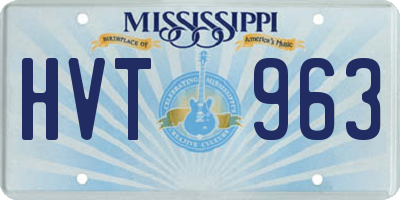 MS license plate HVT963