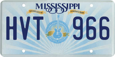 MS license plate HVT966