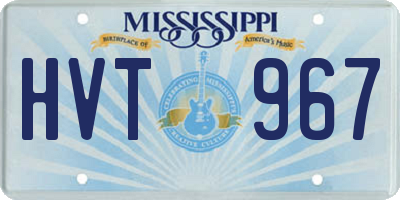 MS license plate HVT967