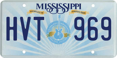 MS license plate HVT969