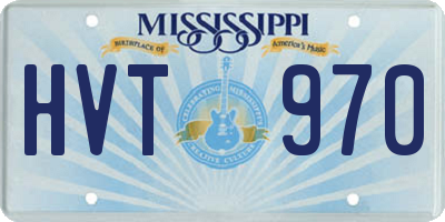 MS license plate HVT970