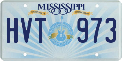 MS license plate HVT973