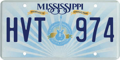 MS license plate HVT974