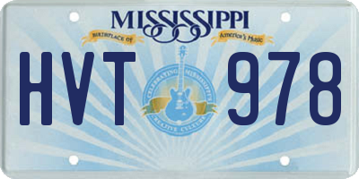MS license plate HVT978