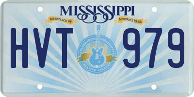 MS license plate HVT979