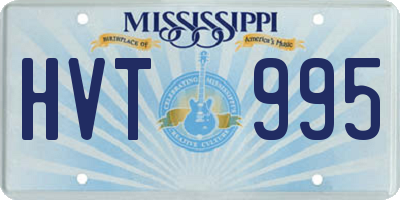 MS license plate HVT995