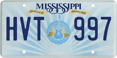 MS license plate HVT997