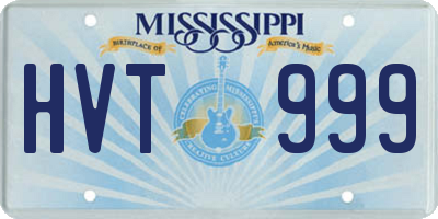 MS license plate HVT999