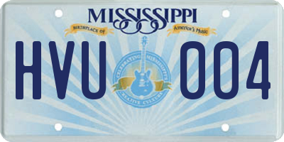 MS license plate HVU004