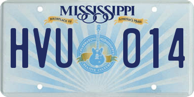 MS license plate HVU014