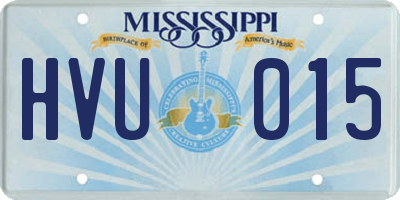MS license plate HVU015