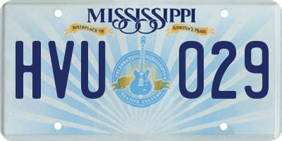 MS license plate HVU029