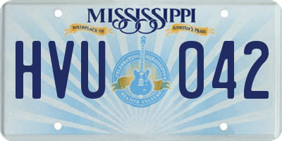 MS license plate HVU042