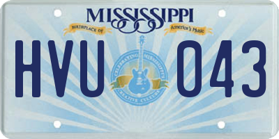 MS license plate HVU043