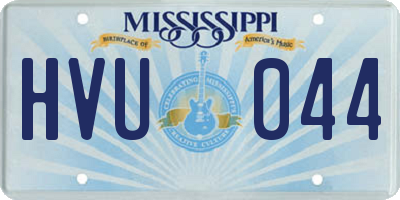 MS license plate HVU044