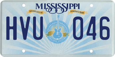 MS license plate HVU046