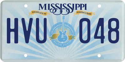 MS license plate HVU048