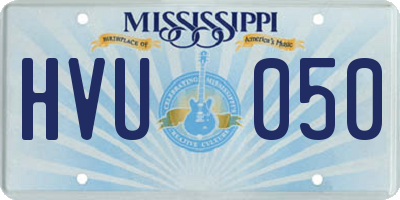MS license plate HVU050