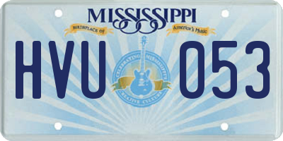 MS license plate HVU053