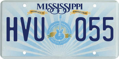 MS license plate HVU055