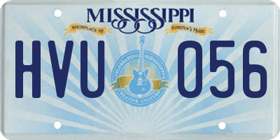 MS license plate HVU056