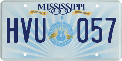 MS license plate HVU057