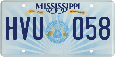 MS license plate HVU058
