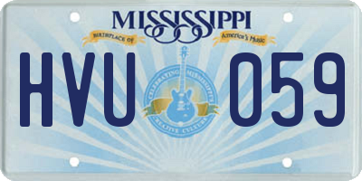 MS license plate HVU059