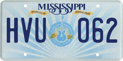 MS license plate HVU062