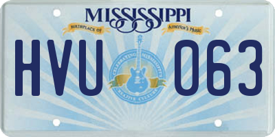 MS license plate HVU063