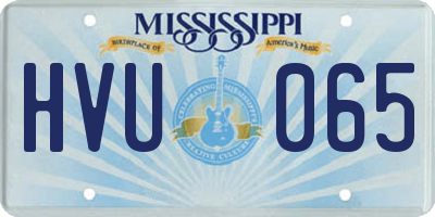 MS license plate HVU065