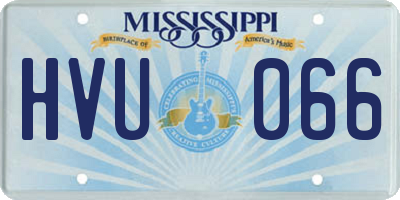 MS license plate HVU066
