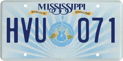 MS license plate HVU071